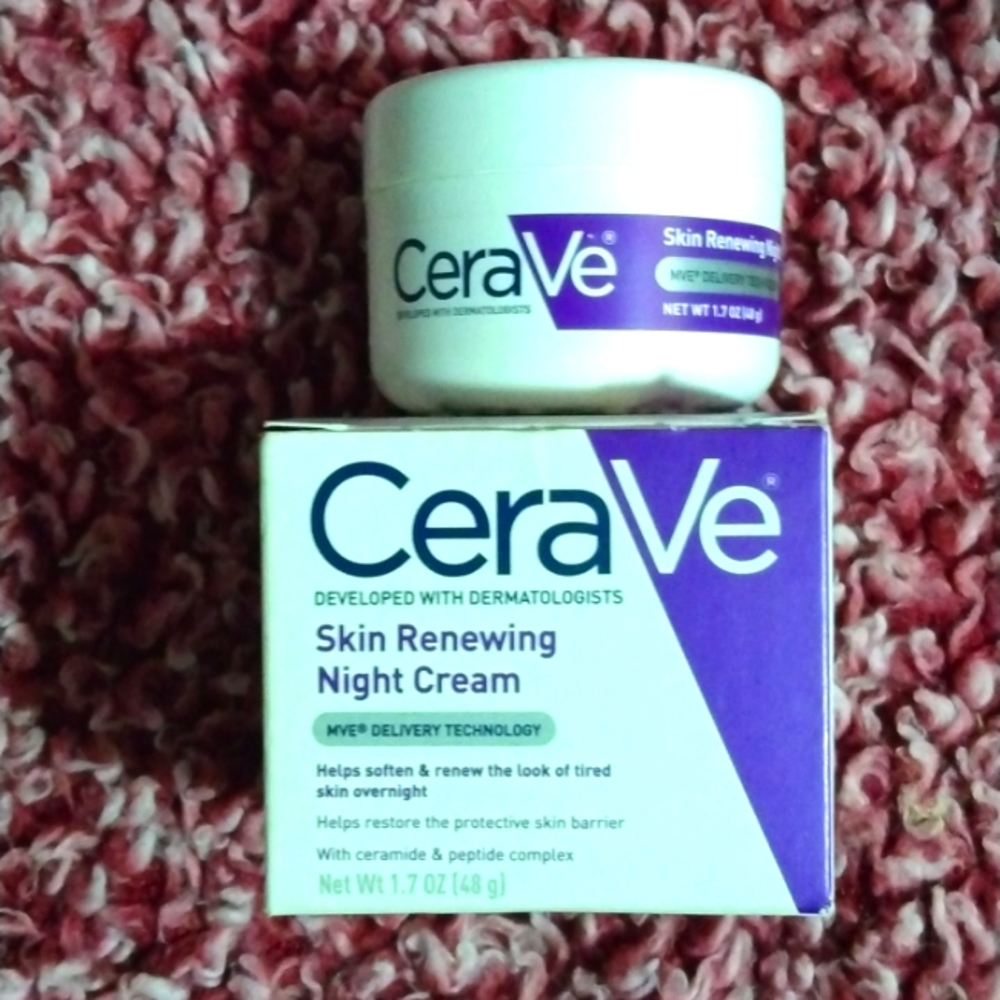 (3) CeraVe 2 Night cream, exfoliating  serum